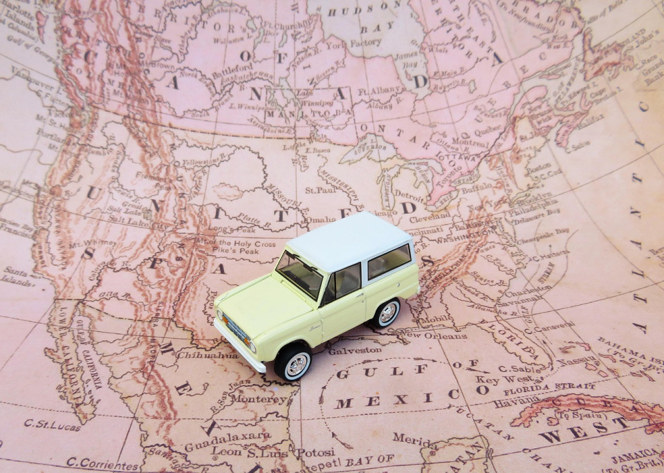 USA road map illustrative